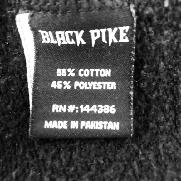 BLACK PIKE Cartoon Bear Vibrant Camouflage Pattern Black Men Sweatshirt Size L - Picture 6 of 6